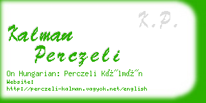 kalman perczeli business card